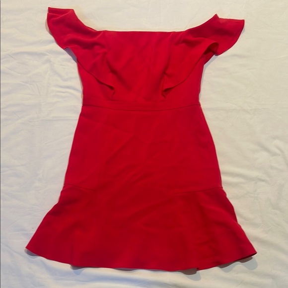 BCBGMaxAzria Vibrant Red Ruffle Mini Dress - Picture 15 of 15